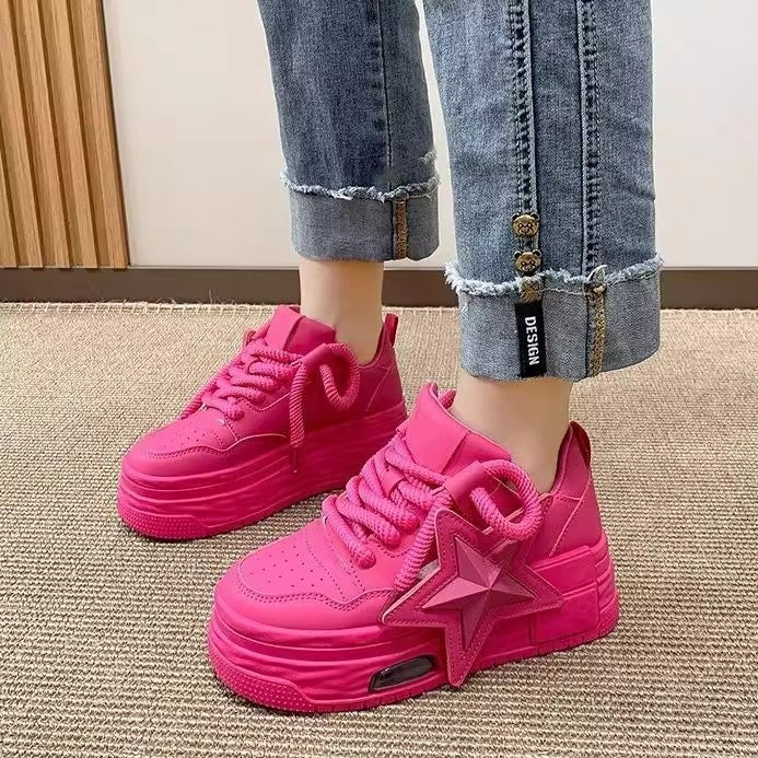 Damen Sportliche Sneakers mit modischem Sternen-Motiv und innovativer Dämpfung