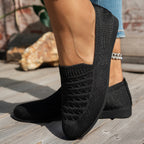 Damen komfortable Slipper mit innovativem Strickdesign R&B