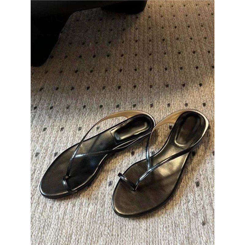 Damen elegante Zehentrenner mit raffinierten Riemen R&B