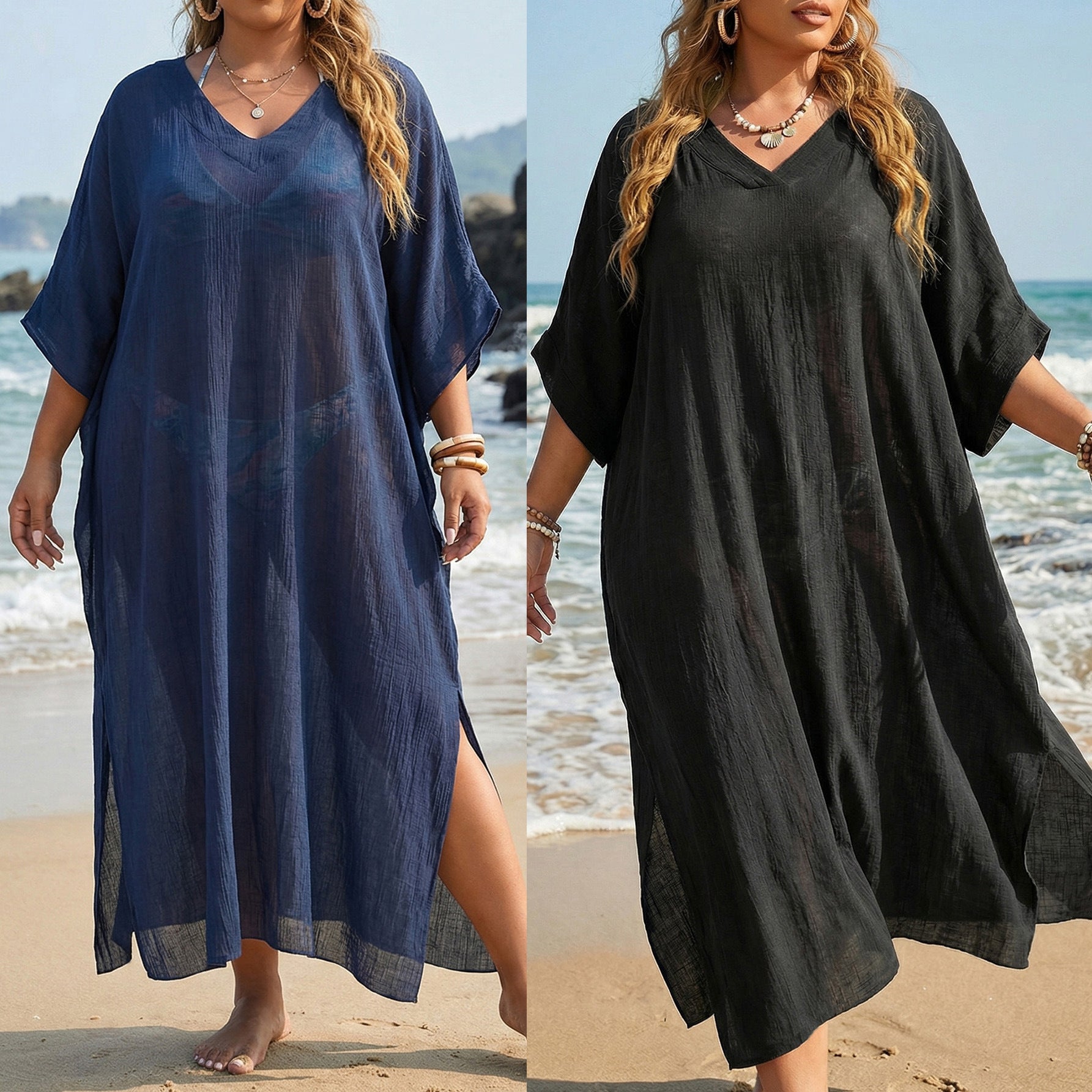 Damen luftiger Strandkleid R&B