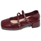 Damen Ballerina-Pumps mit modischem Riemchen und verstellbarem Schnallenverschluss R&B