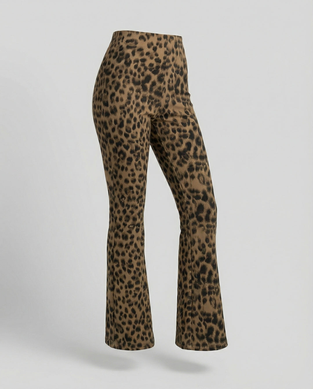Damen Flared Leggings mit trendigem Leopardenmuster R&B