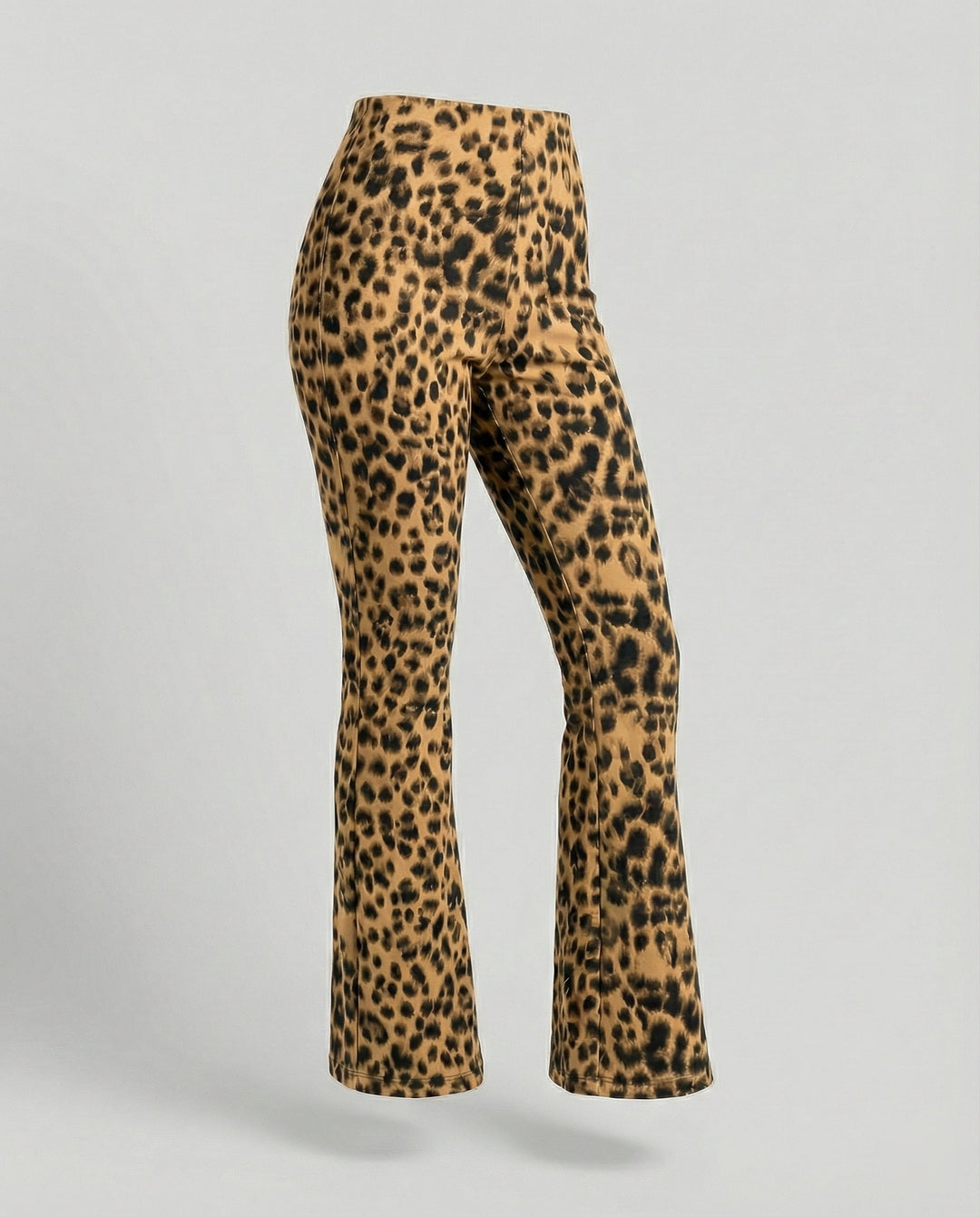 Damen Flared Leggings mit trendigem Leopardenmuster R&B