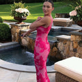 Damen Elegantes Maxikleid mit floralen Applikationen R&B