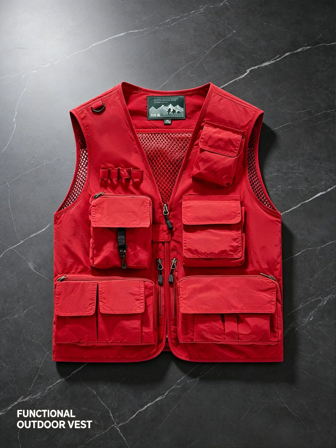 Unisex nan multifunktionale Outdoorweste mit zahlreichen Taschen und Netzfutter R&B
