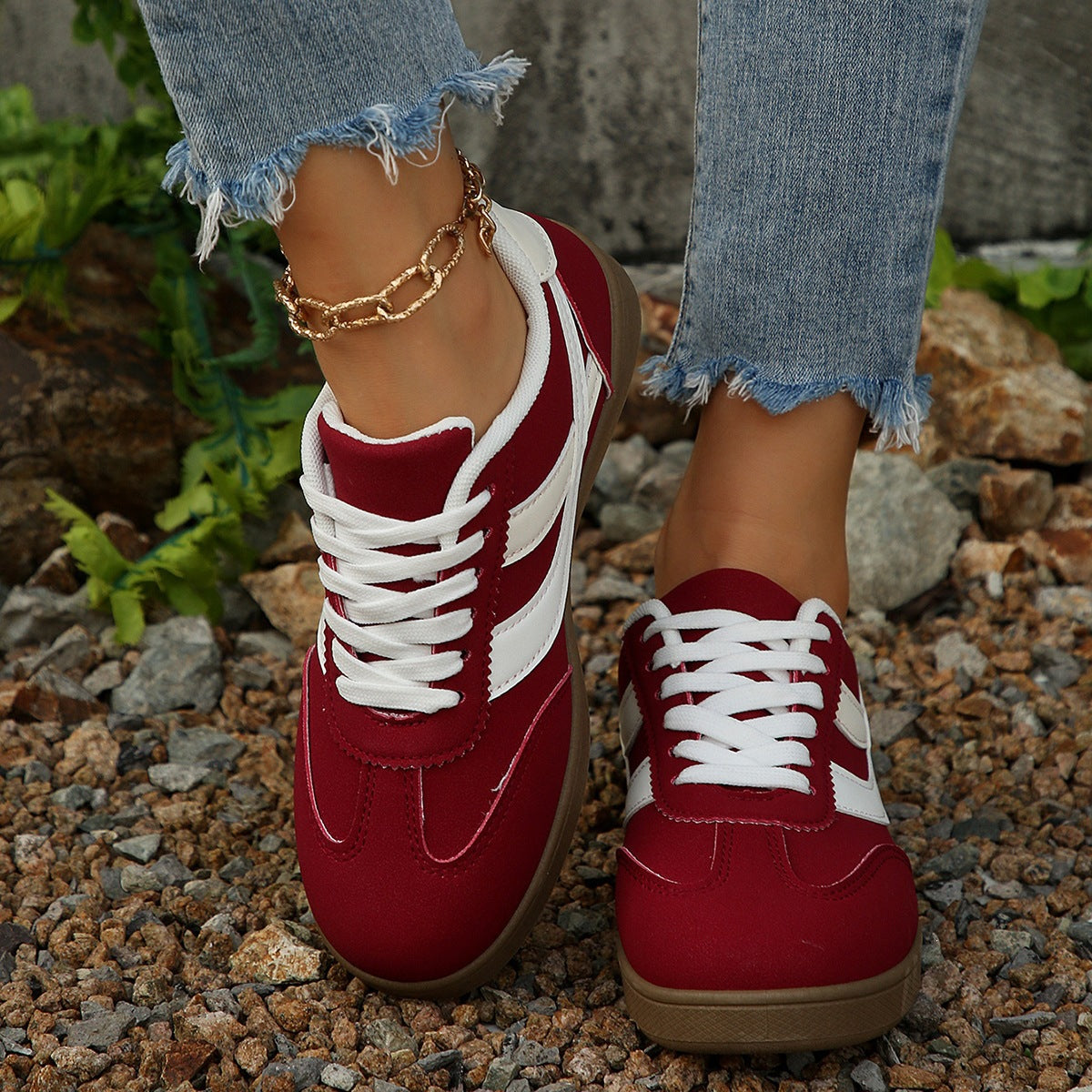 Damen Sneakers mit modischem Design und dämpfender Sohle R&B
