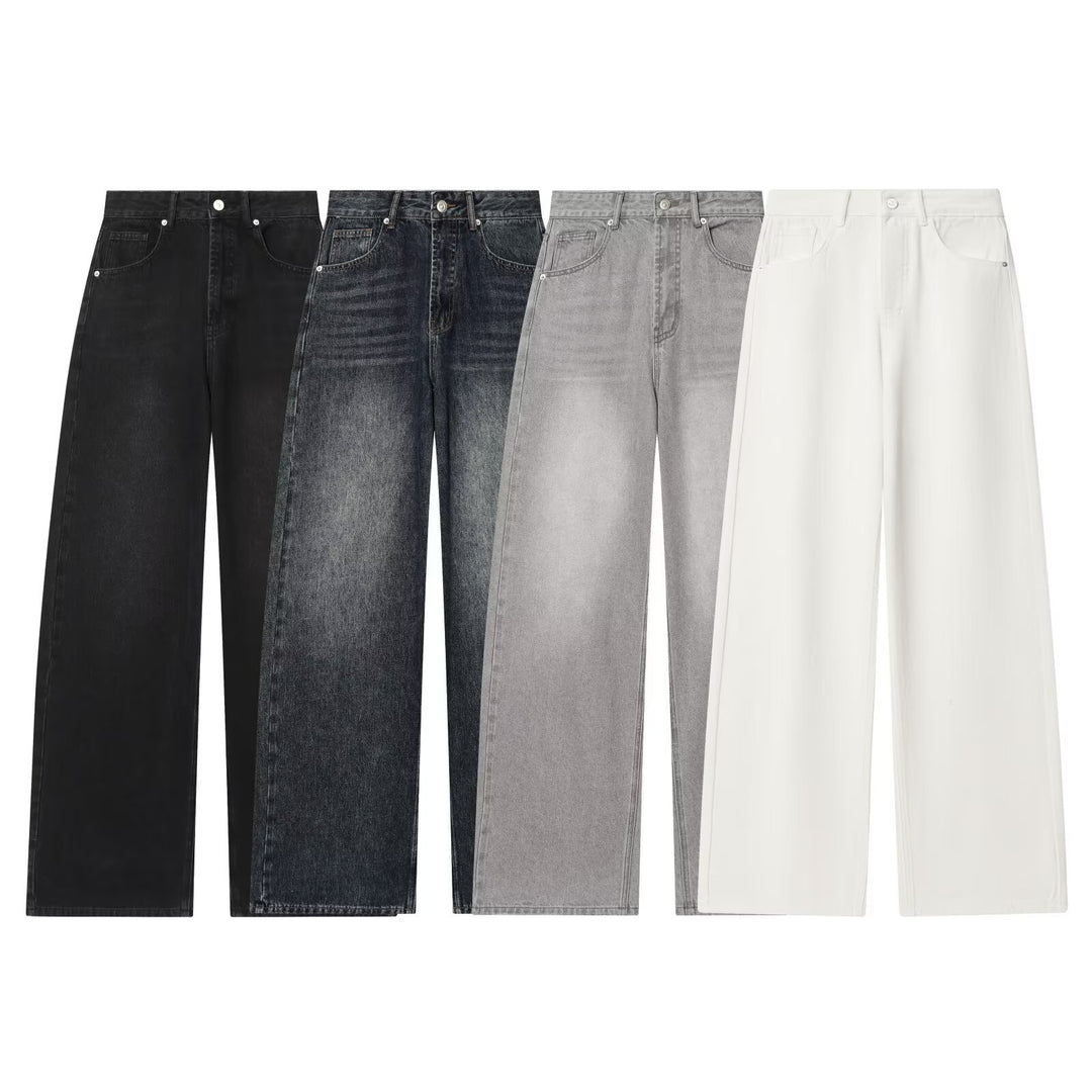 Damen Vintage High-Waist Wide-Leg Jeans mit authentischem Denim R&B