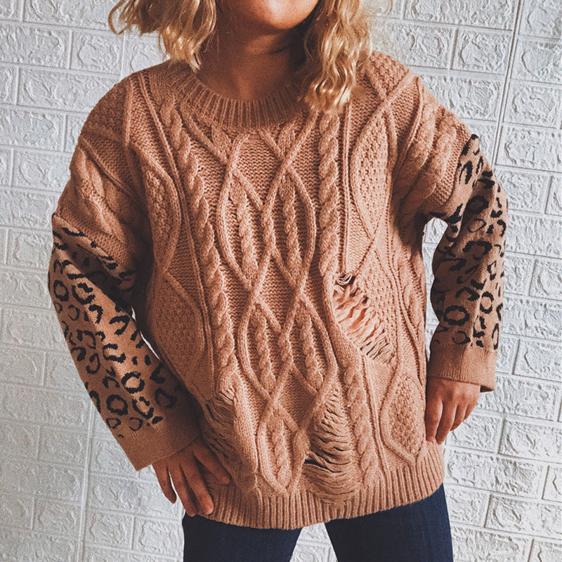 Damen lässiger Strickpullover mit modernem Muster und einzigartigen Details R&B