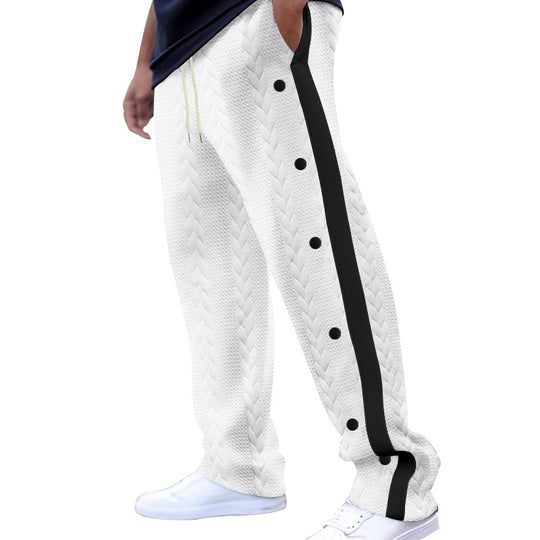 Herren Sportliche Freizeithose mit innovativem Knopfdesign und elastischem Bund R&B