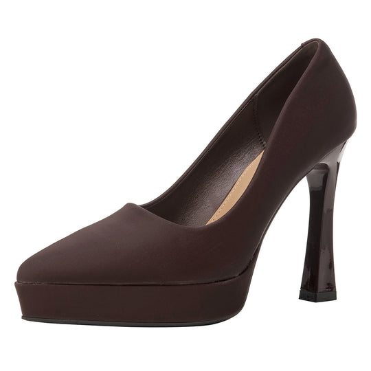 Damen Elegante Plateau-Pumps mit transparenter Absatzgestaltung R&B
