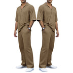Herren elegantes Freizeit-Outfit aus weichem Strickmaterial mit lässigem Schnitt R&B