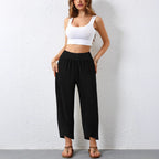 Damen Weite Sommerhose mit elastischem Bund und praktischen Taschen R&B
