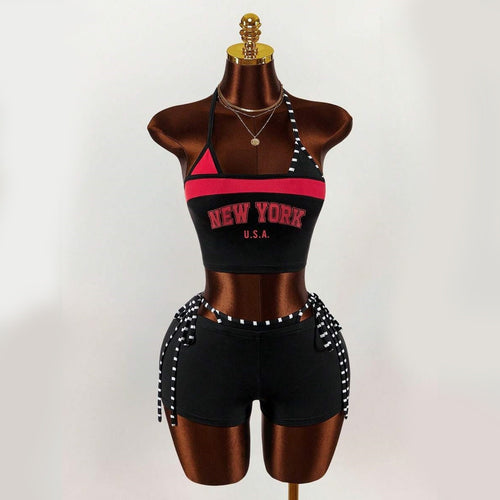 Damen Sportliches Oberteil mit Shorts R&B