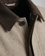Herren geradliniger Wollmix-Hemdblouson mit Kontrastfutter und verdeckten Eingrifftaschen R&B