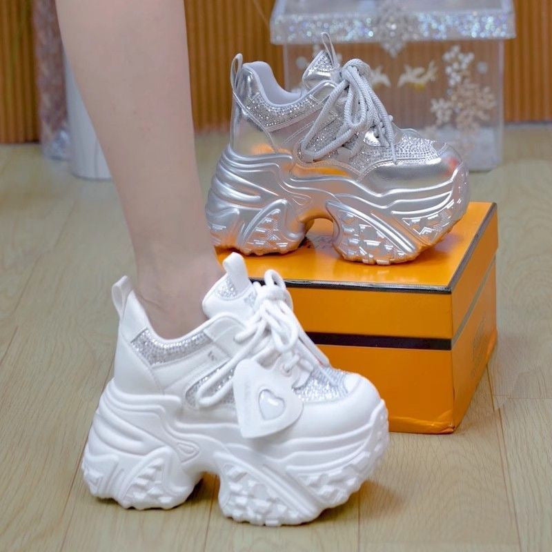 Damen Chunky Sneakers mit puffiger Sohle und innovativer Dämpfung