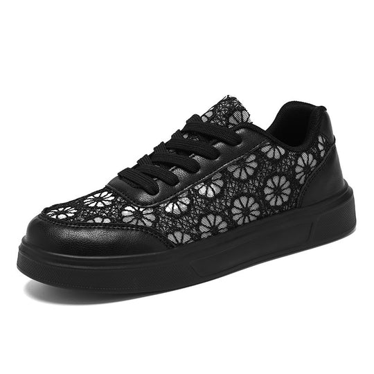 Damen Modische Sneakers mit floralen Akzenten und rutschfester Sohle R&B