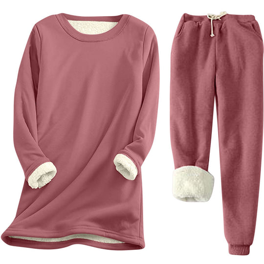 Damen Freizeit Sweatshirt-Set mit kuscheligem Innenfutter und lässiger Passform R&B