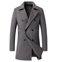 Herren eleganter Doppelreiher-Mantel im minimalistischen Design R&B