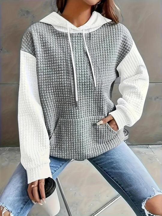 Damen Kapuzenpullover mit strukturiertem Design und praktischen Taschen R&B