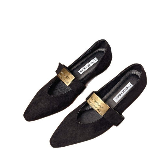 Damen elegante Ballerinas mit glitzerdem Riemchen R&B