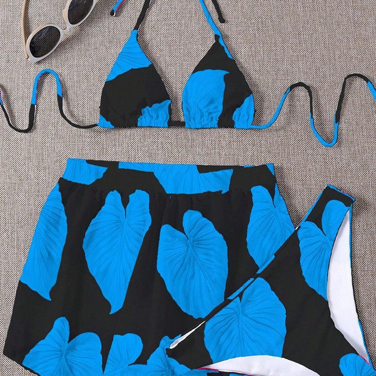 Damen 2-teiliges Bikini-Set mit trendigem Rock R&B