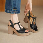 Damen Plateau-Sandalen mit modischem Riemchen-Design