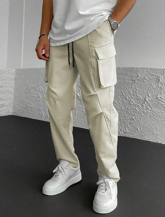 Herren Cargo-Hose mit multifunktionalen Taschen und elastischem Bund R&B