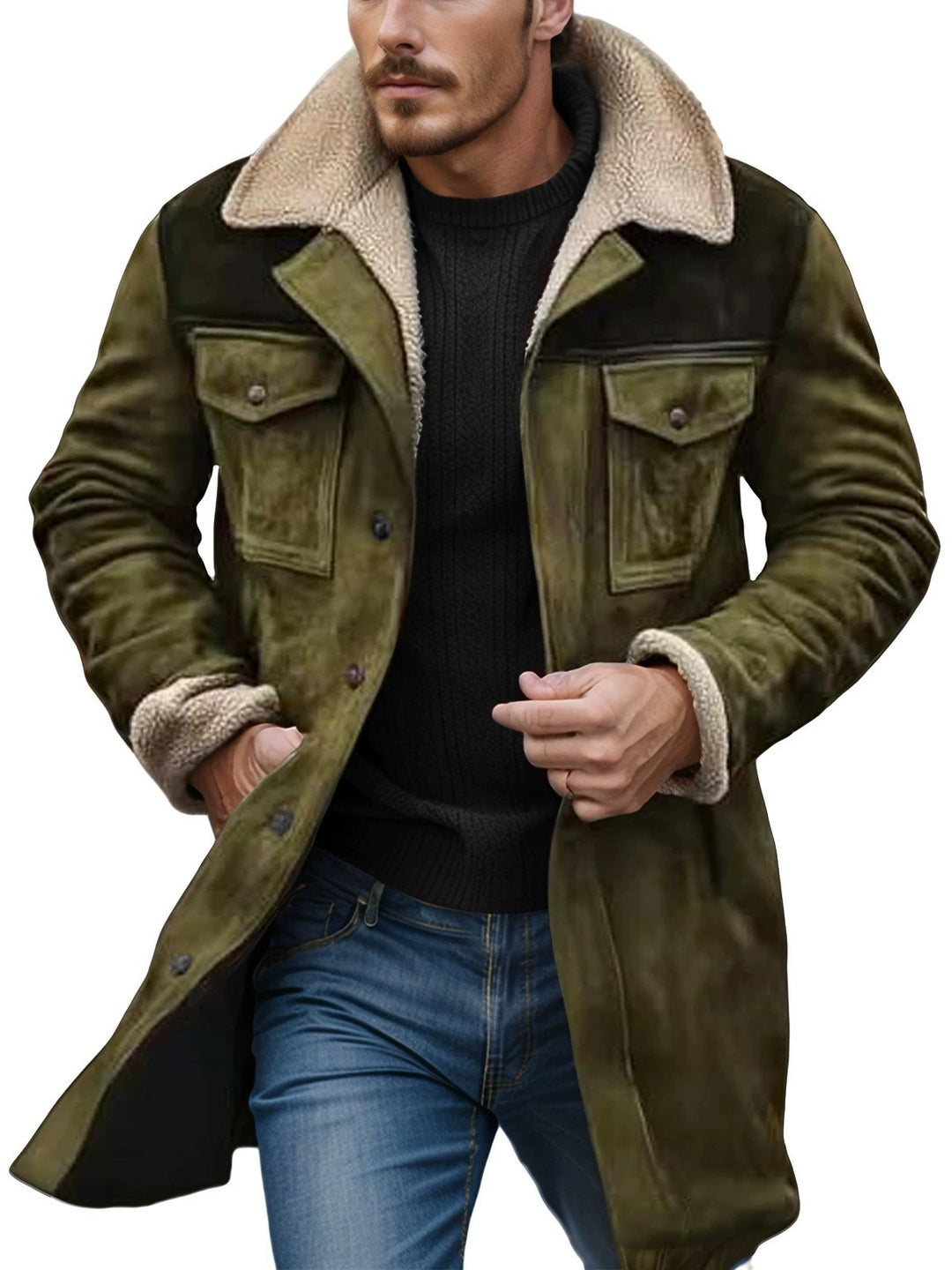 Herren Warm gefütterte Modische Jacke R&B