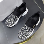 Damen Sportliche Slip-On Sneaker mit modischem Oberflächenmuster und elastischem Verschluss R&B