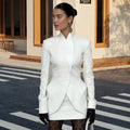 Damen Eleganter Blazer mit asymmetrischem Schnitt und tailliertem Design R&B
