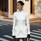 Damen Eleganter Blazer mit asymmetrischem Schnitt und tailliertem Design R&B