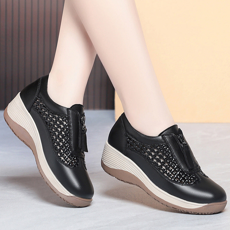 Damen Komfortable Slip-On Sneaker mit Atmungsaktivem Netzdesign und Bequemem Fußbett R&B