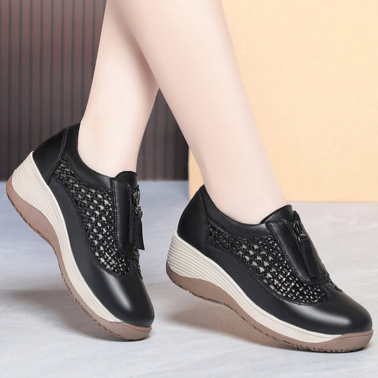 Damen Komfortable Slip-On Sneaker mit Atmungsaktivem Netzdesign und Bequemem Fußbett R&B