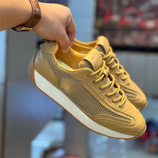 Damen Sportliche Lauf- und Freizeitschuhe mit atmungsaktiver Mesh-Oberfläche und dämpfendem Fußbett R&B