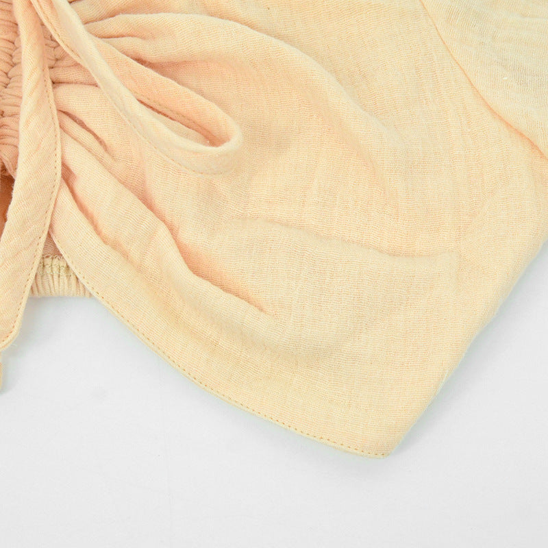 Damen Crop-Top mit voluminösen Rüschensäumen und verstellbarem Kordelzug R&B