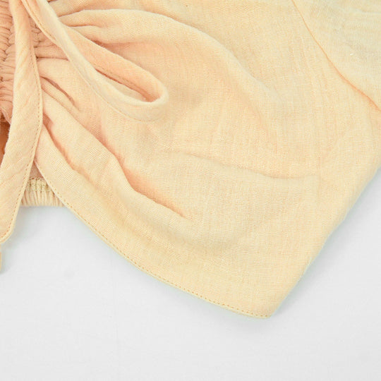 Damen Crop-Top mit voluminösen Rüschensäumen und verstellbarem Kordelzug R&B