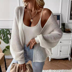 Damen Strickjacke mit modernem Waffelmuster und lässigem Schnitt