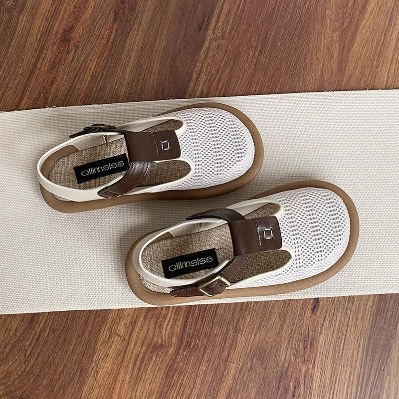 Damen Sandalen mit atmungsaktiver Netzstruktur und verstellbarem Riemen R&B