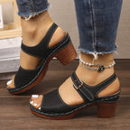 Damen Sandalen mit Blockabsatz R&B