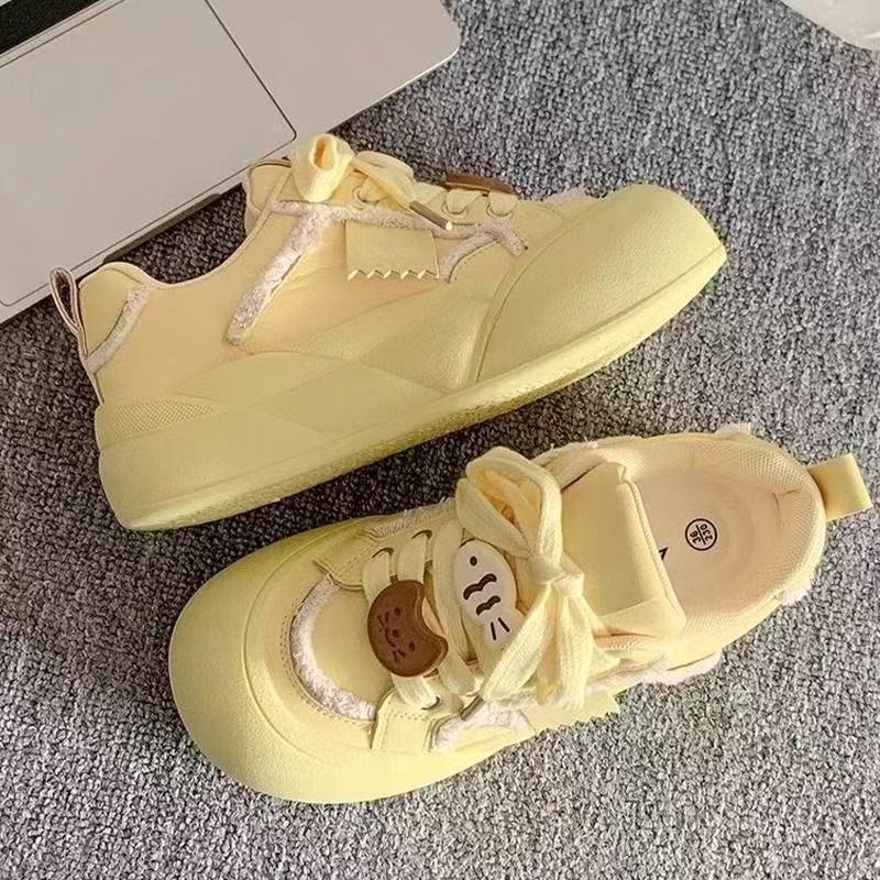 Damen Verspielte Chunky Sneakers mit lustigen Tierapplikationen und bequemer Sohle R&B