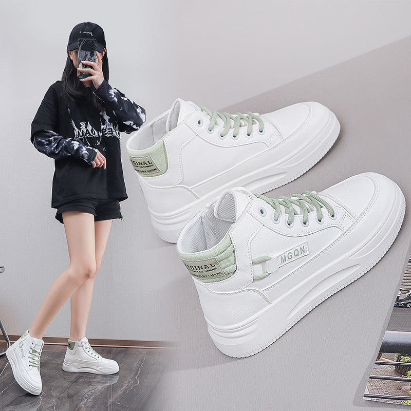 Damen Modische High-Top Sneakers mit gepolsterter Innensohle und rutschfester Sohle R&B