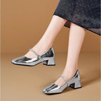 Damen Elegante und bequeme Pumps mit blockabsatz R&B