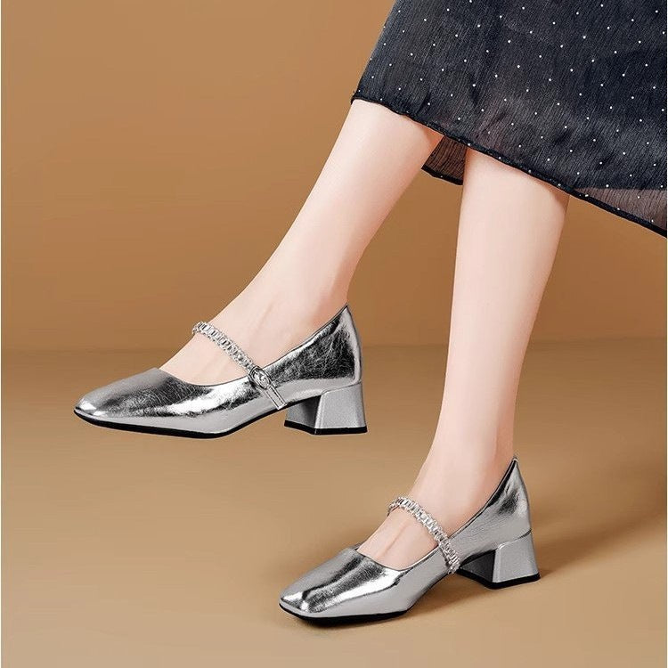 Damen Elegante und bequeme Pumps mit blockabsatz R&B