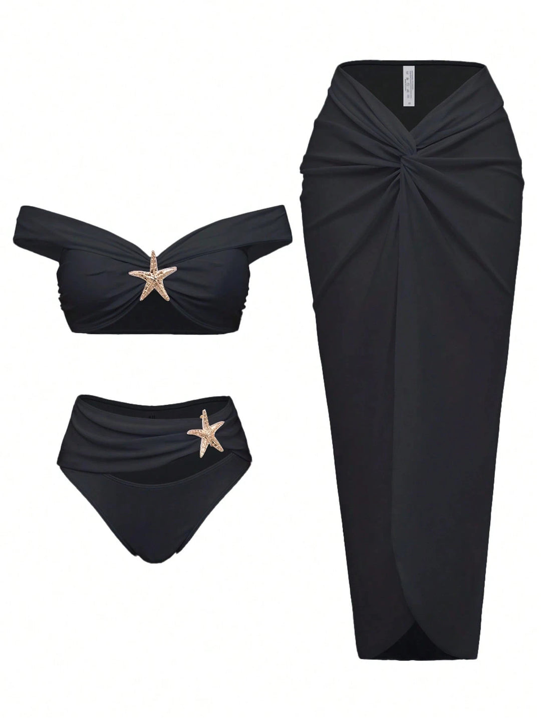 Damen Elegantes Bikiniset mit Wickelrock R&B