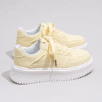 Damen Sportliche Sneakers mit dicker Laufsohle und atmungsaktiver Fütterung R&B
