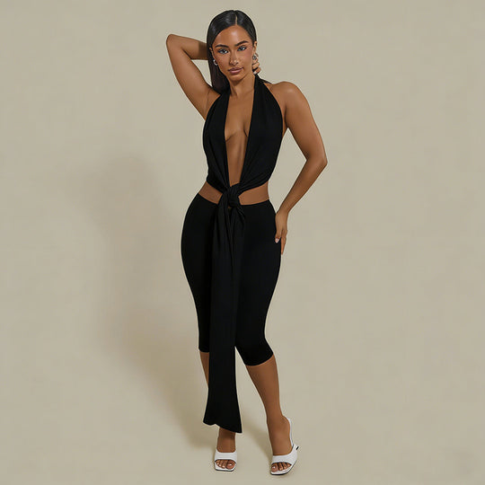 Damen Wickelkleid mit tiefem V-Ausschnitt und animalischem Print R&B