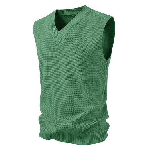 Herren ärmelloser Pullover im strukturierten Design R&B