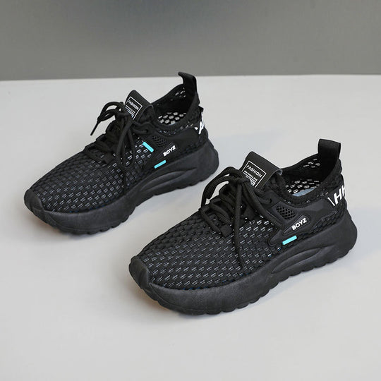 Damen atmungsaktive Sneakers mit stoßdämpfendem Profil und elastischem Schnürsystem R&B