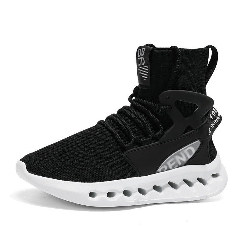 Damen Sportliche Lauf-Sneaker mit elastischem Strick-Obermaterial und rutschfester Sohle R&B