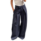 Damen elegante weite Stoffhose R&B